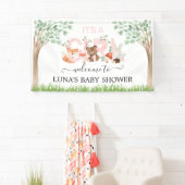Het Is Meisje Bos Baby Shower Welkomstbanner Spandoek (Insitu)