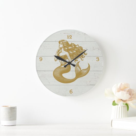 Het is Mermaid Time Wall Clock Grote Klok (Huis)