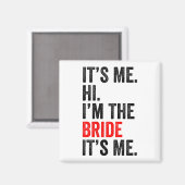 Het is mij hallo ik ben de bruid het is mij retro  magneet (Voorkant / Achterkant)