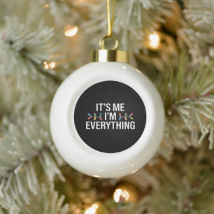Het is Mij Ik Ben Alles Familie Kerst Matching Keramische Bal Ornament