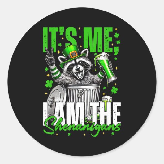 Het is mij, ik ben de Shenanigans, grappige wasbee Ronde Sticker (Voorkant)