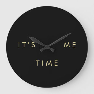 Het is mij Time Elegant Gold op Black Grote Klok