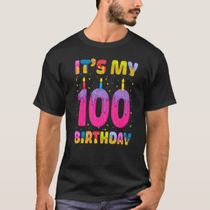 Het is mijn 100e verjaardag meisje Sweet Donut Hap T-shirt