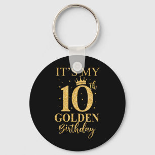 Het is mijn 10e Gouden Verjaardag 10 jaar oude Bda Sleutelhanger