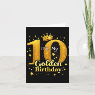 Het is mijn 10e gouden verjaardag 10 jaar oude ver kaart