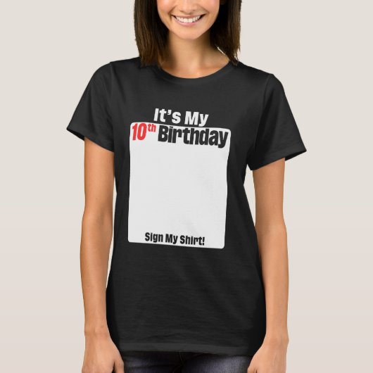 Het is mijn 10e verjaardag 10 jaar oud verjaardags t-shirt (Voorkant)