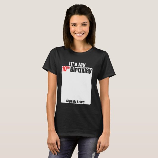Het is mijn 10e verjaardag 10 jaar oud verjaardags t-shirt (Voorkant volledig)