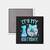 Het is mijn 10e verjaardag Coquette Bow Disco 10 j Magneet (Voorkant / Achterkant)