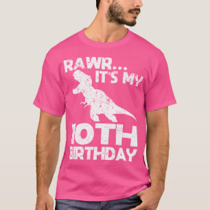Het is mijn 10e verjaardag Funny T Rex Dinosaur Pa T-shirt