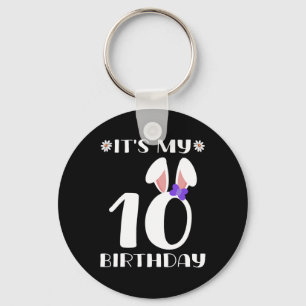 Het is mijn 10e verjaardag Gelukkige Pasen 10 Jaar Sleutelhanger