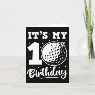 Het is mijn 10e verjaardag golf tien jaar oude ver kaart