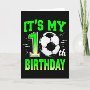 Het is mijn 10e verjaardag jongen voetbal Ll Kaart