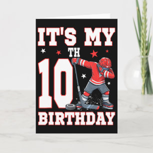 Het is mijn 10e verjaardag jongens ijshockey dabbe kaart