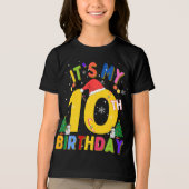 Het is mijn 10e verjaardag Kerstmis 10 Verjaardag  Tri-Blend Shirt (Voorkant)