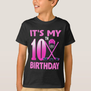 Het is mijn 10e verjaardag Meisje IJshockey 10 Jaa T-shirt