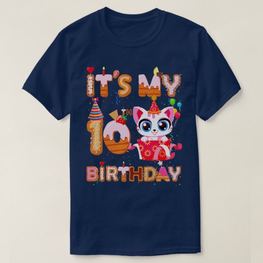 Het is mijn 10e verjaardag meisje van 10e verjaard t-shirt (Design voorkant)