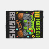 Het is mijn 10e verjaardag Pixel Gaming Controller Fleece Deken (Voorkant (Horizontaal))