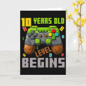 Het is mijn 10e verjaardag Pixel Gaming Controller Kaart (Gele Bloem)