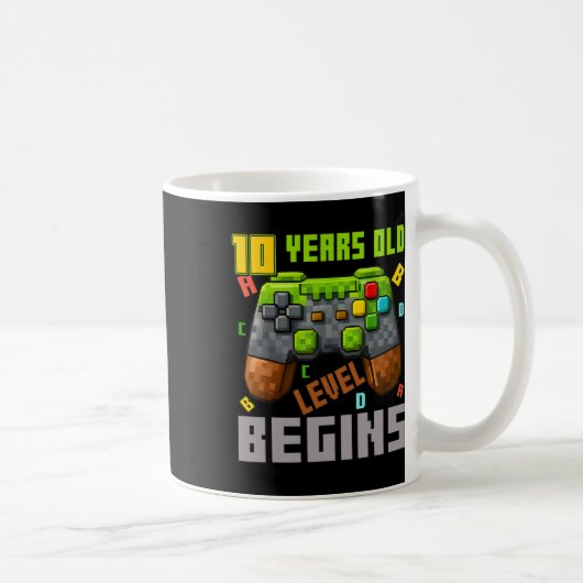 Het is mijn 10e verjaardag Pixel Gaming Controller Koffiemok (Rechts)