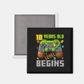 Het is mijn 10e verjaardag Pixel Gaming Controller Magneet (Voorkant / Achterkant)