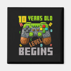 Het is mijn 10e verjaardag Pixel Gaming Controller Magneet