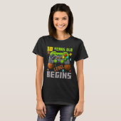 Het is mijn 10e verjaardag Pixel Gaming Controller T-shirt (Voorkant volledig)