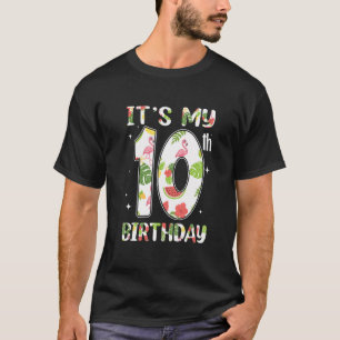Het is mijn 10e verjaardag Tropische Bloemen Fruit T-shirt