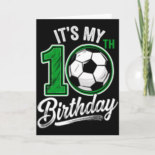 Het is mijn 10e verjaardag Voetbal 10 jaar oud Ver Kaart