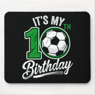 Het is mijn 10e verjaardag Voetbal 10 jaar oud Ver Muismat