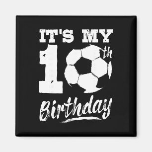 Het is mijn 10e verjaardag Voetbalspeler 10 Verjaa Magneet