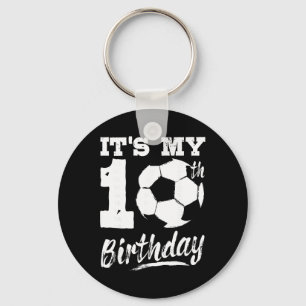 Het is mijn 10e verjaardag Voetbalspeler 10 Verjaa Sleutelhanger