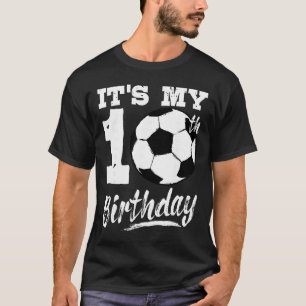 Het is mijn 10e verjaardag Voetbalspeler 10 Verjaa T-shirt