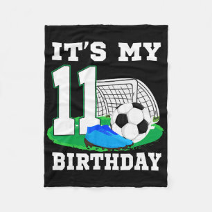 Het is mijn 11 jaar oude verjaardag Voetbal 11de f Fleece Deken