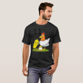 Het is mijn 11e verjaardag Cute Chicken 11-jarig K T-shirt (Voorkant volledig)
