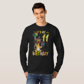 Het is mijn 11e verjaardag Giraffe dier 1 T-shirt (Voorkant volledig)