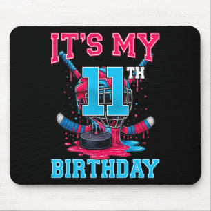 Het is mijn 11e verjaardag Hockey 11 jaar oud ijs Muismat
