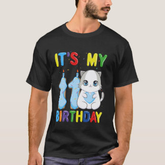 Het is mijn 11e verjaardag Jongen 11 jaar oude Rag T-shirt