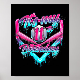 Het is mijn 11e verjaardag jongen Bysebyll Drip 11 Poster