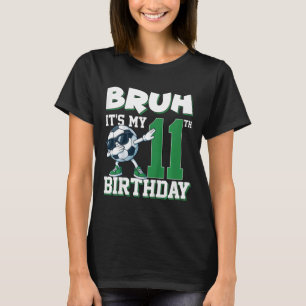 Het is mijn 11e verjaardag jongen voetbal voetball t-shirt