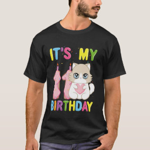 Het is mijn 11e verjaardag Meisje 11 jaar oud cavi T-shirt