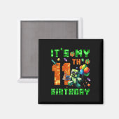 Het is mijn 11e verjaardag Pixel Nummer Videospel  Magneet (Voorkant / Achterkant)