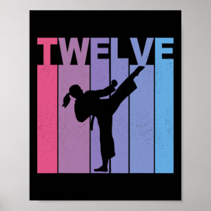 Het is mijn 12e Bday Karate Girl Martial Arts 12 j Poster