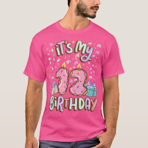 Het is mijn 12e verjaardag Cake donut 12 jaar oude T-shirt