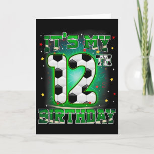 Het is mijn 12e verjaardag jongen voetbal 12 jaar  kaart