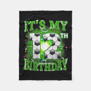 Het is mijn 12e verjaardag jongens voetbal 12 jaar fleece deken