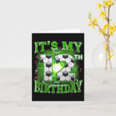 Het is mijn 12e verjaardag jongens voetbal 12 jaar kaart (Gele Bloem)