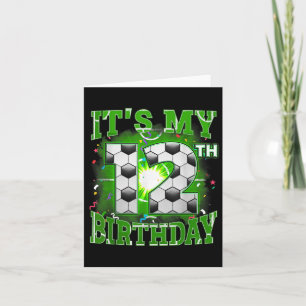 Het is mijn 12e verjaardag jongens voetbal 12 jaar kaart