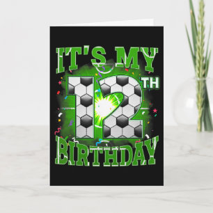 Het is mijn 12e verjaardag jongens voetbal 12 jaar kaart