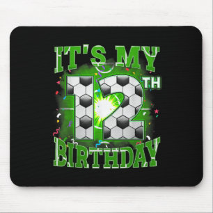 Het is mijn 12e verjaardag jongens voetbal 12 jaar muismat