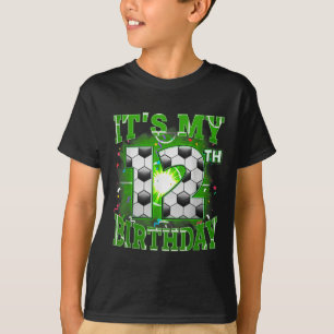 Het is mijn 12e verjaardag jongens voetbal 12 jaar t-shirt